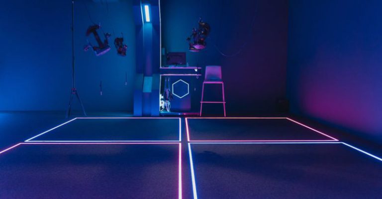 VR Headsets - Room with Hanging VR Headsets