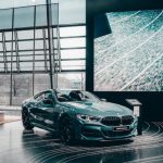 Automotive Displays - Blue Green BMW Car