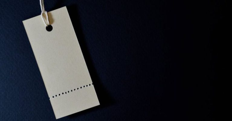 Pricing - White Product Label