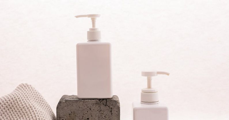 8K Resolution - An Illustration with Blank Pump Bottles