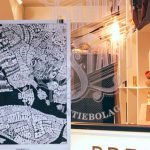 Transparent Displays - Glass shop window with signboard