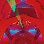 Projection Mapping - Red Abstract Projection Mapping in an Interior